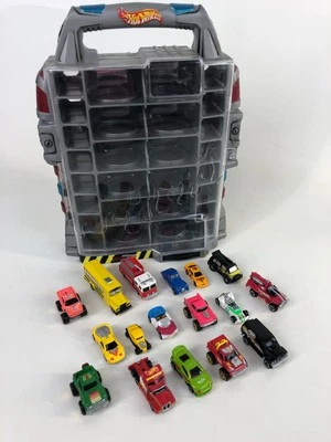 Vtg 20 Micro Machines Mini Cars Galoob Mattel Hot Wheels Road Champs Tara + Case - Image 1 of 4