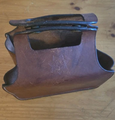 CUERO BIANCHI - ESTUCHE PORTADOR DE MUNICIÓN PISTOLA/ESCOPETA - DE COLECCIÓN MUY RARO Foto 1 de 4