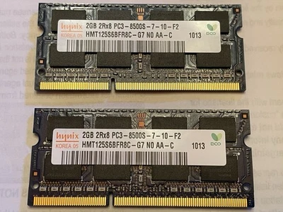 Hynix 2 GB PC3 8500 DDR3 RAM - 2 X 2 GB de memoria para iMac Foto 1 de 2
