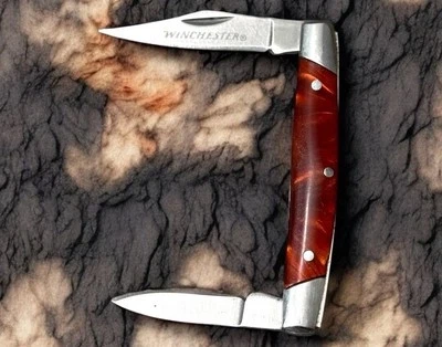 Navaja de bolsillo asistida de 2 hojas de acero inoxidable Winchester 4660816A  Foto 1 de 4