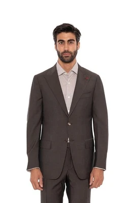 $4200 ISAIA NAPOLI Brown Jacket Sport Coat Fine Wool / Mohair 42 US / 52 EU 7R - Image 1 of 4