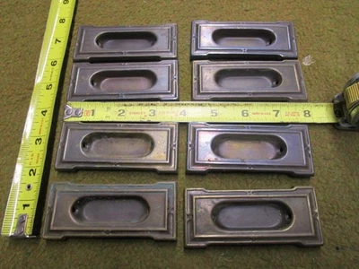 8 - Antique Vintage Brass Recessed Window Sash Lifts or Pulls - Image 1 of 4