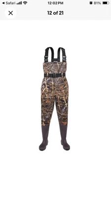 HISEA Unisex Fishing Chest Waders Cleated Bootfoot Waterproof Hunting Work Size - Image 1 of 4