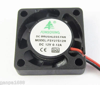 1pc 12V 0.08A 40mmx40mmx10mm 4010 DC Brushless Cooling Fan 2pin Connector - Image 1 of 4