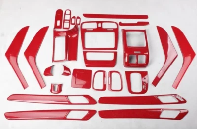 Kit de cubierta interior de auto de fibra de carbono roja de 25 piezas para Volkswagen Golf 2010-2012 Foto 1 de 4