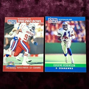 2 Eugene Robinson Rufus Porter 1990 Pro Set Lot Seattle Seahawks Legends Jersey - Picture 1 of 2