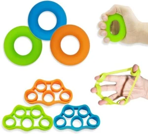 6 pcs Hand Grip Strengthener, Finger exerciser, Stretcher Relieve Wrist Pain NEW - Picture 1 of 7