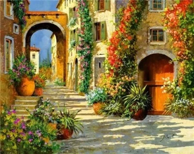 NORIMPEX 50x40 cm Malen nach zahlen Set mit Holzrahmen Balkanstraße