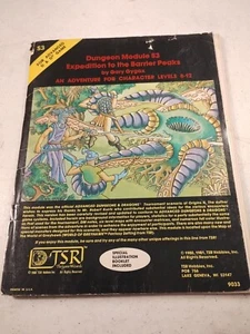 Dungeons & Dragons Modul S3 - Expedition zu den Barrier Peaks 1981 TSR#9033 - Bild 1 von 14