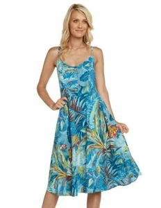 Jams World Eden SunDress Hawaiian Kamuela Print Sundress Large Made in USA - Picture 1 of 1