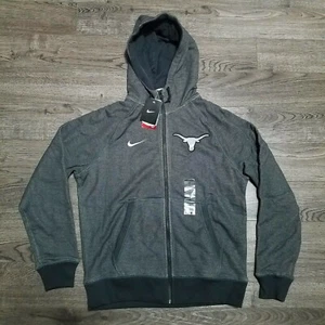 NIKE Texas Longhorns Football Full zip hoodie Men MEDIUM Black Heat Elite Jacket - Picture 1 of 10
