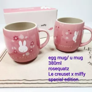 Juego de 2 tazas de huevo Le Creuset Miffy edición especial rosa 380 ml de Japón - Imagen 1 de 6