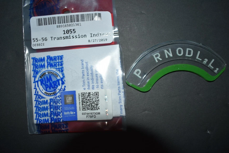 Объектив индикатора переключения передач для приборной панели 55 56 1955 1956 Chevy 700-R4, сделано в США - Изображение 1 из 1
