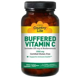 Country Life Buffered Vitamin C 1,000 mg 100 Tabs - Picture 1 of 1