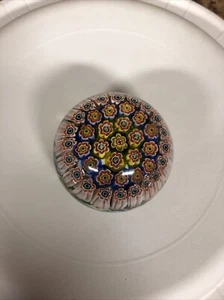 Fermacarte vintage 2" Murano concentrico millefiori - Foto 1 di 5