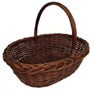 Rattan Korb Aufbewahrungskorb Einkaufskorb Tragekorb Korbschale Braun NEU! - Bild 1 von 3