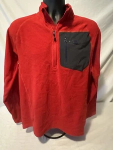 The North Face 1/2 Zip Pullover Polartec Fleece size M Men Red Black - Picture 1 of 10