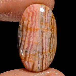 100% Natural Rhodochrosite Oval Cabochon Gemstone 24.5 Ct. 24X14X5 mm EE-48474 - Picture 1 of 2