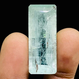 46.1 Ct Certified Natural Aquamarine 34x14mm Huge Octagon Cut Untreated Gemstone - Bild 1 von 22