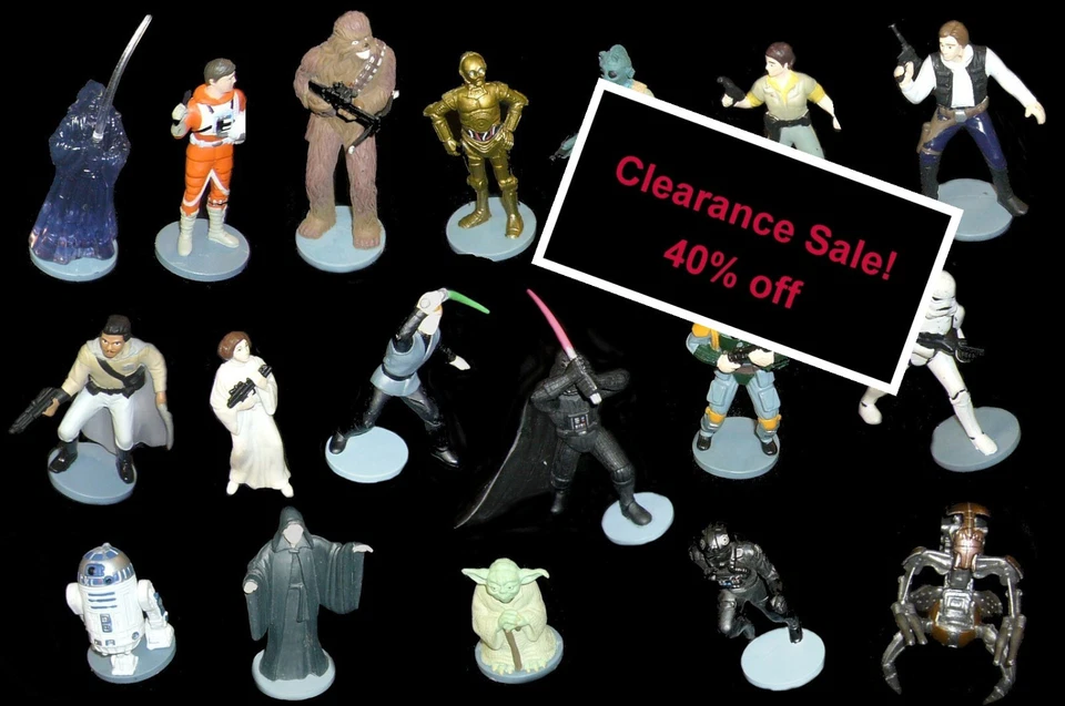 АПЛОДИСМЕНТЫ Звездные войны фигурки 3» Вейдер, Оби-Ван, Йода, Люк, Хан, Дарт Вейдер, Йода - Изображение 1 из 1
