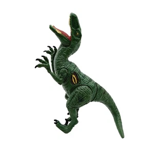 Modellino Jurassic World Velociraptor 9" suono testato funzionante 2015 verde - Foto 1 di 7