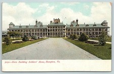 Postcard VA Hampton Main Building Soldiers Home Pre 1908 E10