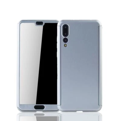 Custodia Cellulare Protettiva per Huawei P20 Pro Full Cover Display Casi Argento - Immagine 1 di 4
