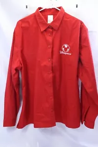 Disney Store Camicia Rossa Manica Lunga Bottoni Lavoro Dipendente Divisa Donna XXXL - Foto 1 di 4