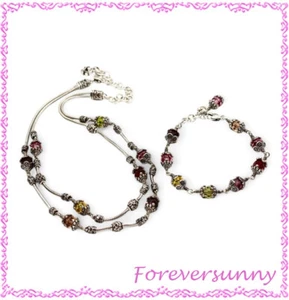 Conjunto de pulsera collar en capas Brighton Glass Mountains bolsa - Imagen 1 de 4