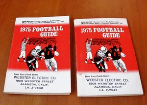 Guía de fútbol americano vintage 1975 13ª edición NFL horarios universitarios estadísticas Don Klein  - Imagen 1 de 12