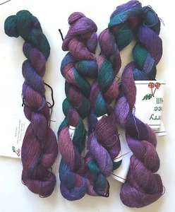 50 Gram Hank of Suri Lace Hand Painted Color "Blueberry Hill" - Cherry Tree Hill - Picture 1 of 2