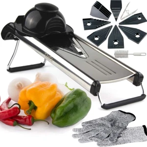 Mandoline Vegetable Slicer, Mandolin Slicer V Blade Cutter, Julienne and Food Gr - Picture 1 of 12
