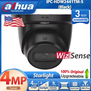 Negro Dahua 4MP IPC-HDW2441TM-S WizSense Torreta Globo Ocular Micrófono Cámara IP APLICACIÓN POE IR - Imagen 1 de 24