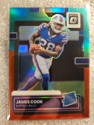 2022 Donruss Optic James Cook Red Green Prizm Rated Rookie Preview #P-315 Bills - Image 1 of 2
