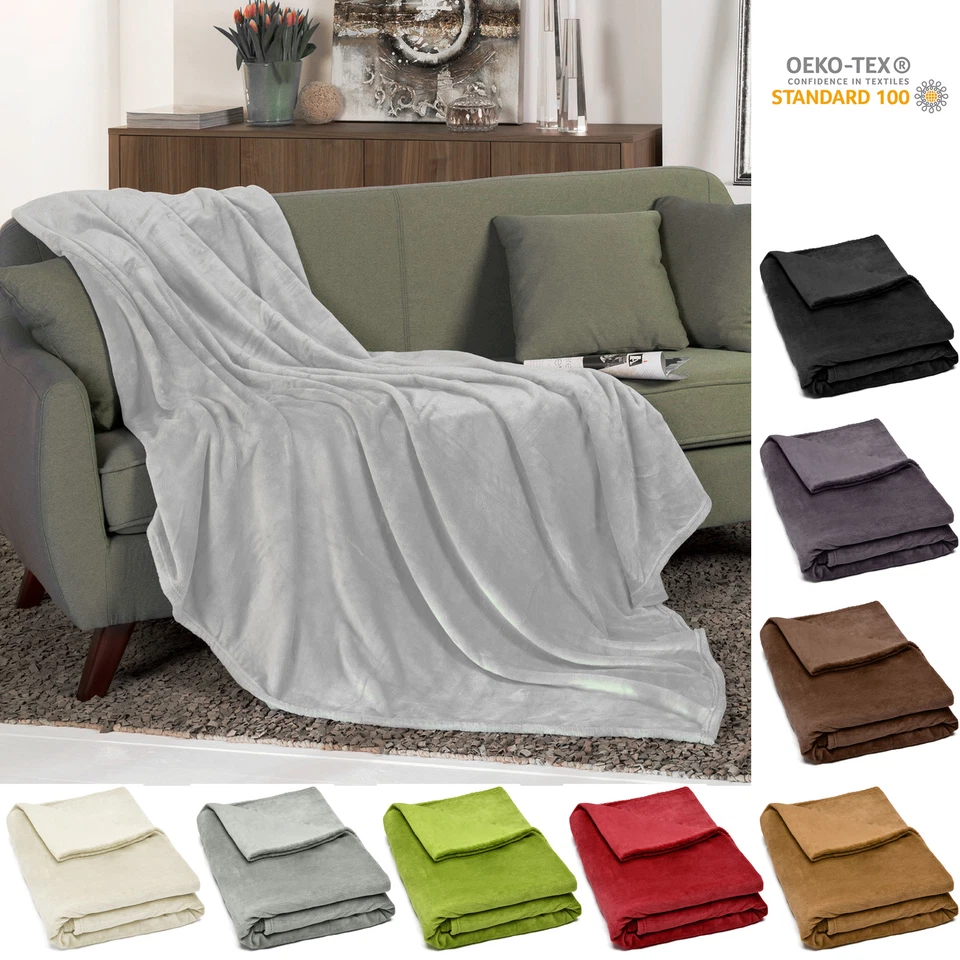XXL Decke Kuscheldecke Tagesdecke Wohndecke Fleecedecke Fleece Sofadecke Sofa - Bild 1 von 1