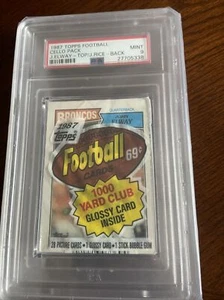 1987 Topps Football Cello Pack John Elway on Top Jerry Rice Back PSA 9 Pop! 2 - Bild 1 von 3