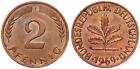Deutschland 2 Pfennig  1969 J  Rondenverwechselung  nicht magnetisch + Zertifikat Vz