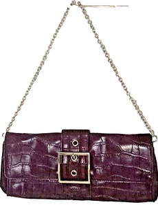 Corelli Purple Handbag Clutch with Removeable Chain Strap Faux Reptilian Skin - Bild 1 von 17