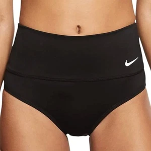 Nike Women’s Essential High Waist Banded Bikini Swimsuit Bottom Black Size M - Imagen 1 de 3