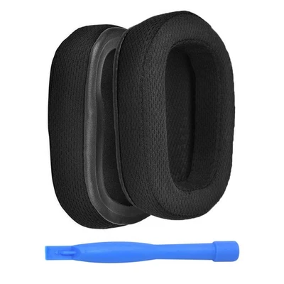 MMOBIEL Replacement Ear Pads for Logitech G935/G933 Headset - Mesh Fabric Black