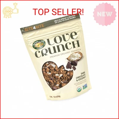 Granola orgánica Love Crunch de chocolate negro y coco, 11,5 oz (paquete de 1), sin G Foto 1 de 2
