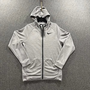 Nike Dri-FIT Hoodie Mens Small Gray Full Zip Training Sweatshirt 860465-036 - Picture 1 of 13