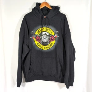 Guns N Roses x Harley Davidson Hoodie schwarz Rock Band Motorrad Grafik Gr. XXL - Bild 1 von 7