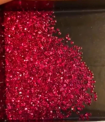 2.00ct Outstanding 1mm round 100% Natural Red Ruby Loose Gemstone - Image 1 of 2