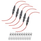 5Pcs Portafusibili a vite 6x30mm con filo 22AWG e 10Pcs fusibile in vetro 1A per