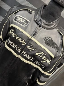 Harley Davidson Screamin Eagle Thunder Valley Leather Jacket Mens Size M Black - Picture 1 of 24