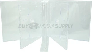24mm Clear Quintuple 5 Discs CD Jewel Case Lot - Afbeelding 1 van 9