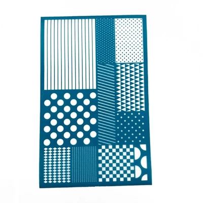 Stencil serigrafici riutilizzabili griglia a punti per stampa fai da te su argilla - Immagine 1 di 4