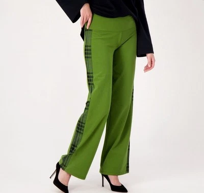 Pantalones de esmoquin de pierna ancha de jersey de algodón con control para mujer talla XS Cactus A553653 Foto 1 de 3