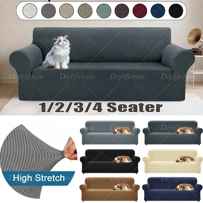 1/2/3/4 Sitzer Stretch Sofabezug Sofa Überzug Ecksofa Abdeckung Couch Sofahusse - Bild 1 von 4